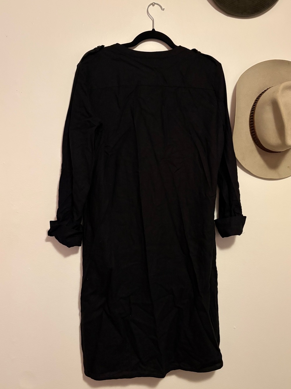 Calvin Klein Black Collared Button Dress - Picture 5 of 5
